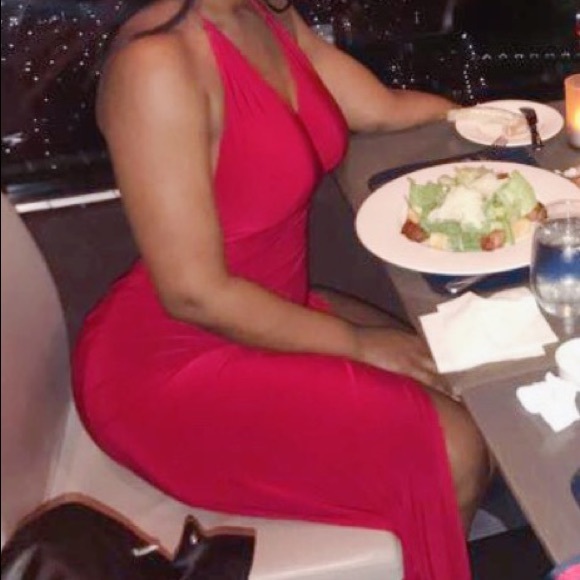 Slingy wrap front maxi dress- red - Picture 5 of 5